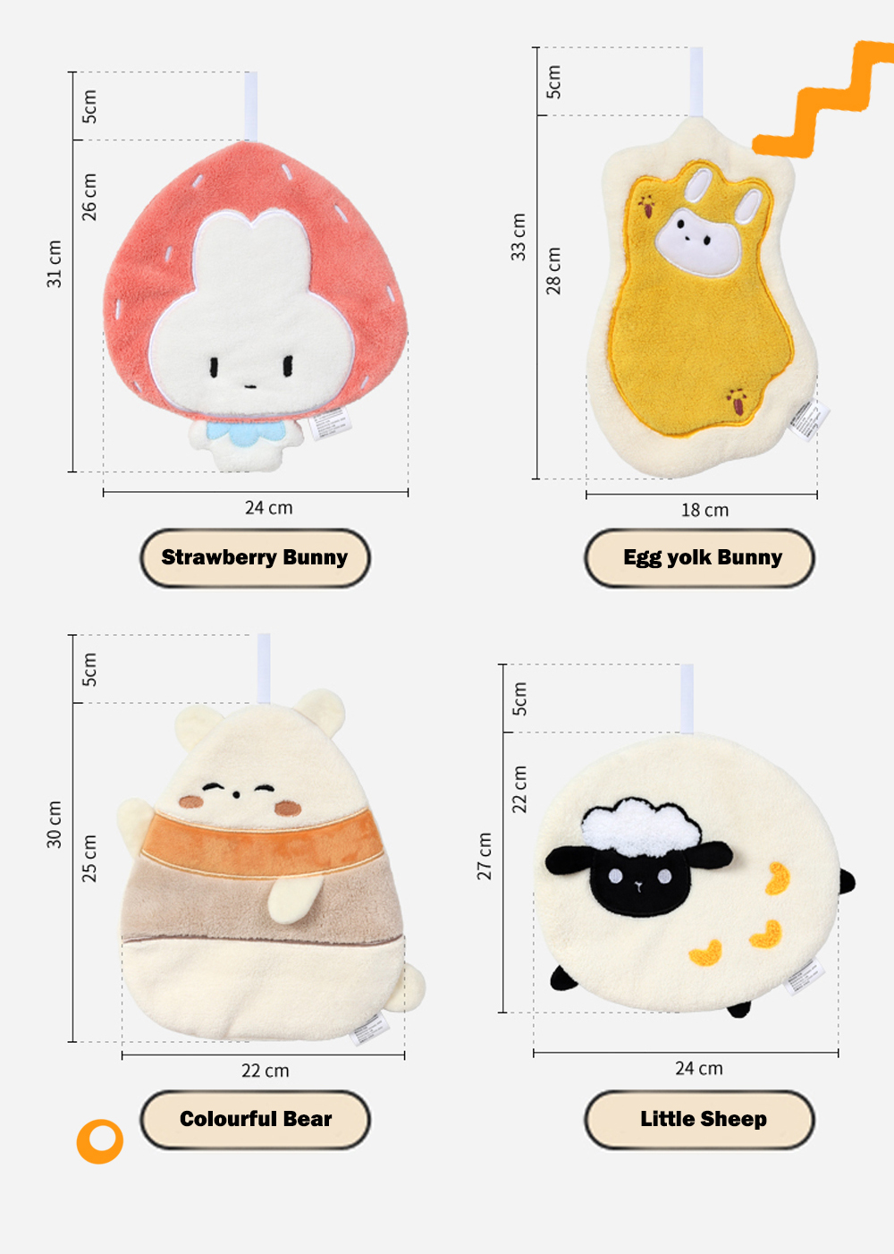 3D Cute Cartoon Hand Towel-9
